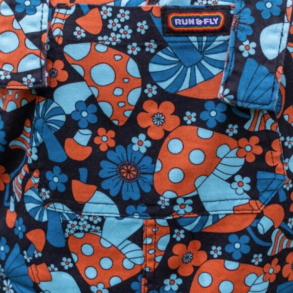 Run & Fly Magic Mushroom stretch twill overalls- Size S - Picture 4 of 6